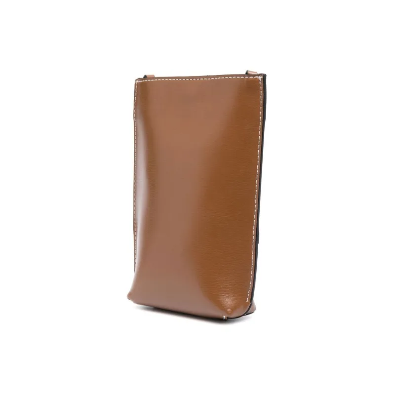 GANNI Recycled Leather Shoulder Bag Crossbody Bag Women's Brown-1