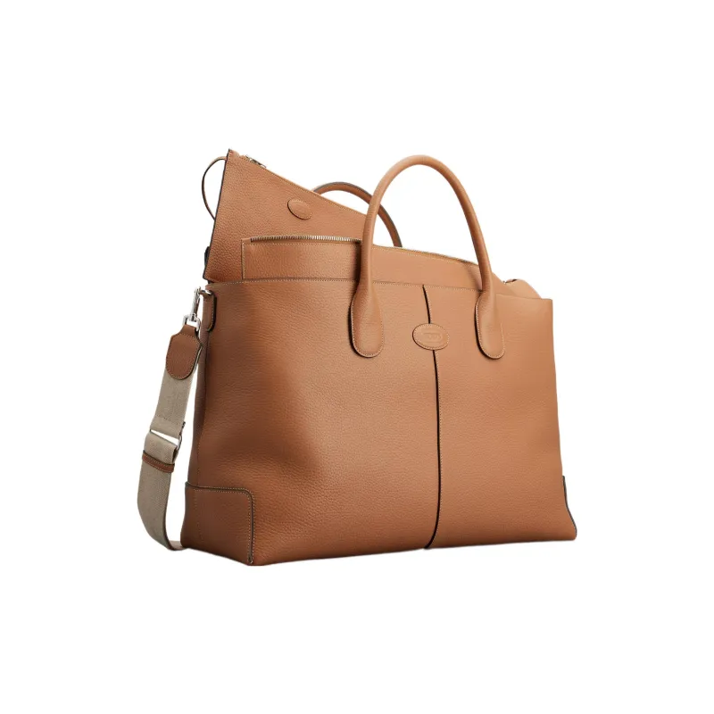 TOD'S DI Cow Leather Shoulder Bag Crossbody Bag Handbag Large Size Men's Brown-1