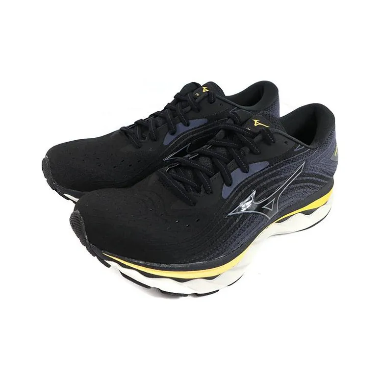 Mizuno Wave Sky 6 Super Wide 'Black Grey Yellow'-2
