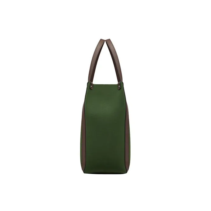 Valentino Canvas Tote Bag Shopping Bag Tote Bag Canvas Bag Handbag Medium Size Men's Green-2