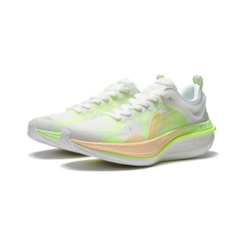 LINING WuShi 5S 2.0 Running Shoes Women's Low Top Champagne White-2