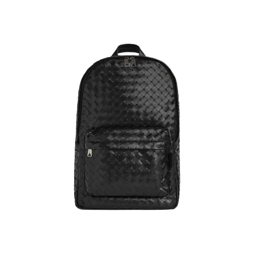 Bottega Veneta Leather Backpack Medium Size Men's Black