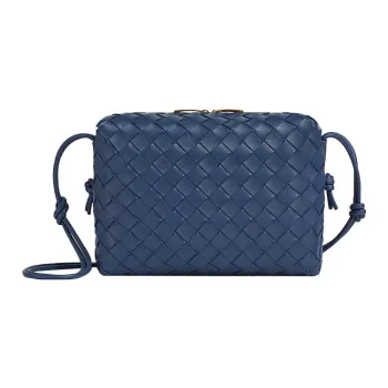 Bottega Veneta LOOP Leather Camera Bag Storage Bag Handheld Shoulder Bag, Crossbody Bag Trumpets Women's Ocean Blue