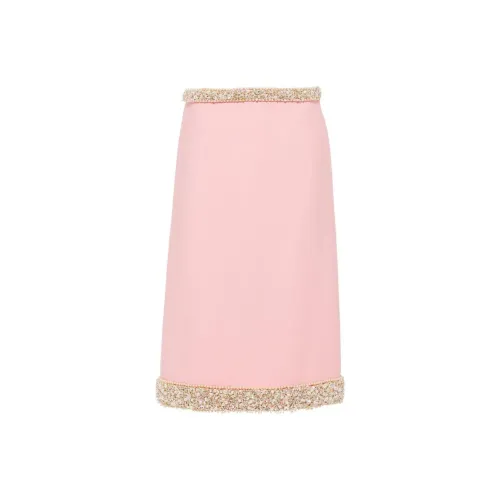 MIU MIU Casual Long Skirts Women's Rose Pink Red