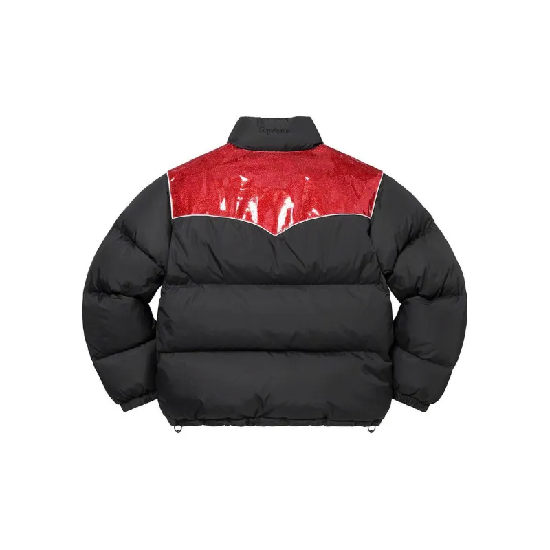 Supreme Glitter Yoke Down Puffer Jacket-4
