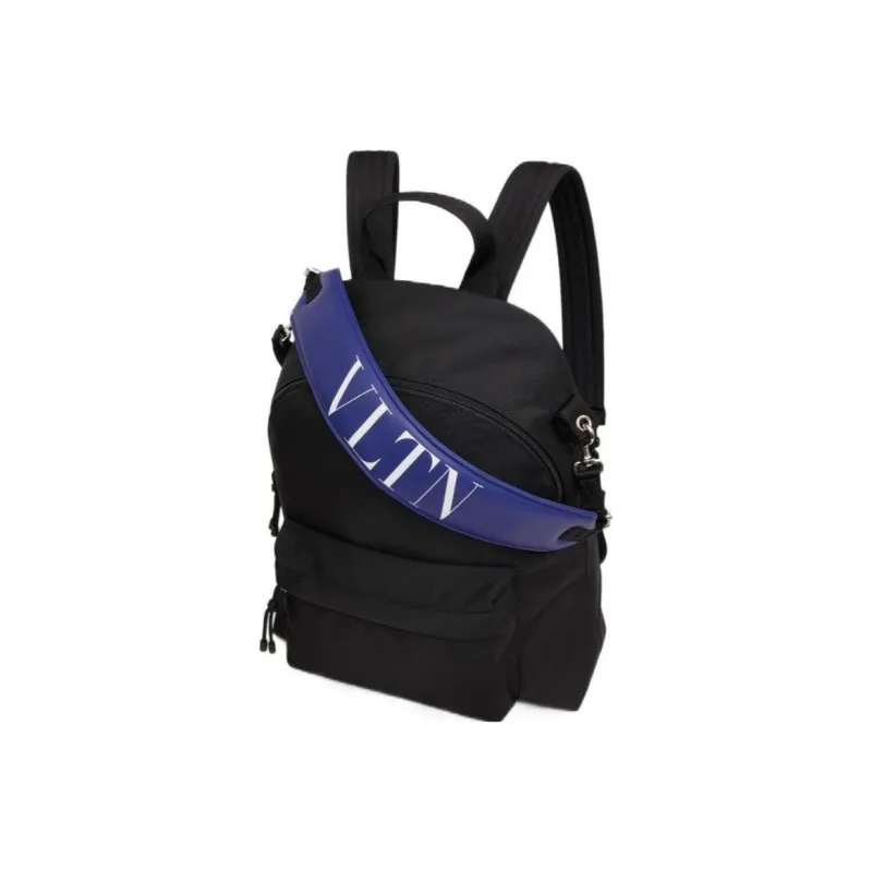 Valentino Nylon Backpack Men's Black-3