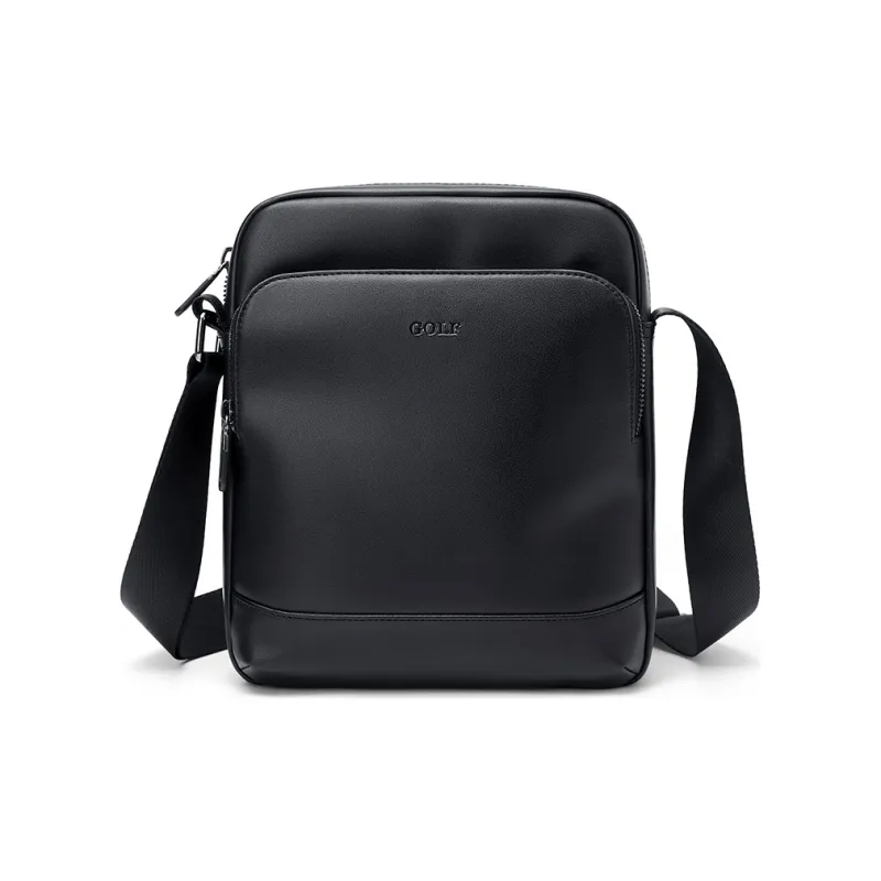 GOLF Synthetic Leather Shoulder Bag, Crossbody Bag Large Size Men's Black-1