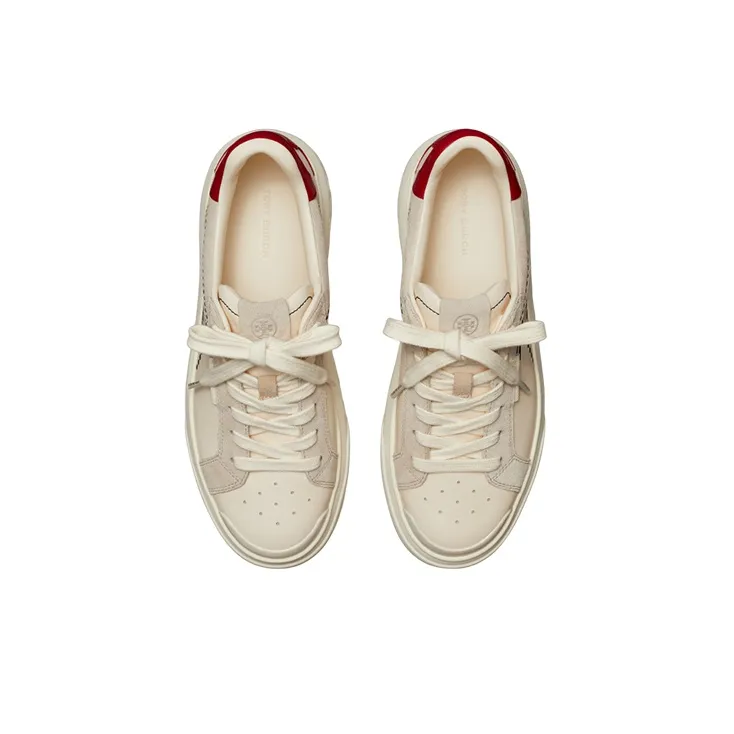 TORY BURCH Low-Top Stylish Skateboarding Shoes Women's White Year Of The Rabbit Limited-2