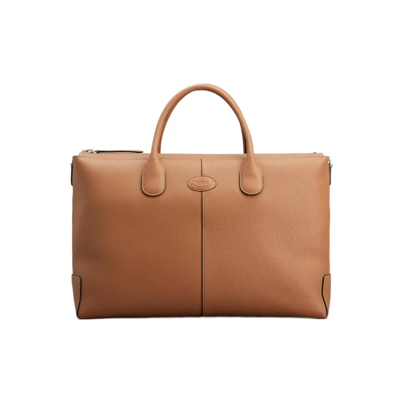 TOD'S DI Cow Leather Shoulder Bag Crossbody Bag Handbag Large Size Men's Brown-0