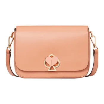 Kate Spade Nicola Cow Leather Shoulder Bag Crossbody Bag Medium Size Women's Tea Pink
