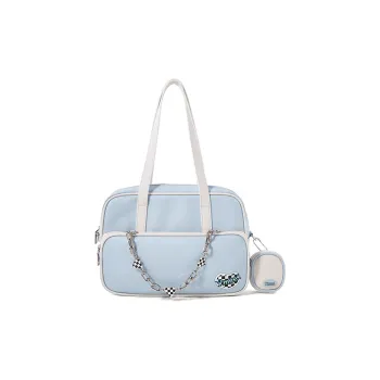 Sound For Life Pu Shoulder Bag Handbag Shoulder Bag Medium Size Women's Blue/Ecru