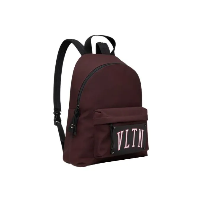 Valentino Nylon Backpack Men's Red/Black-4