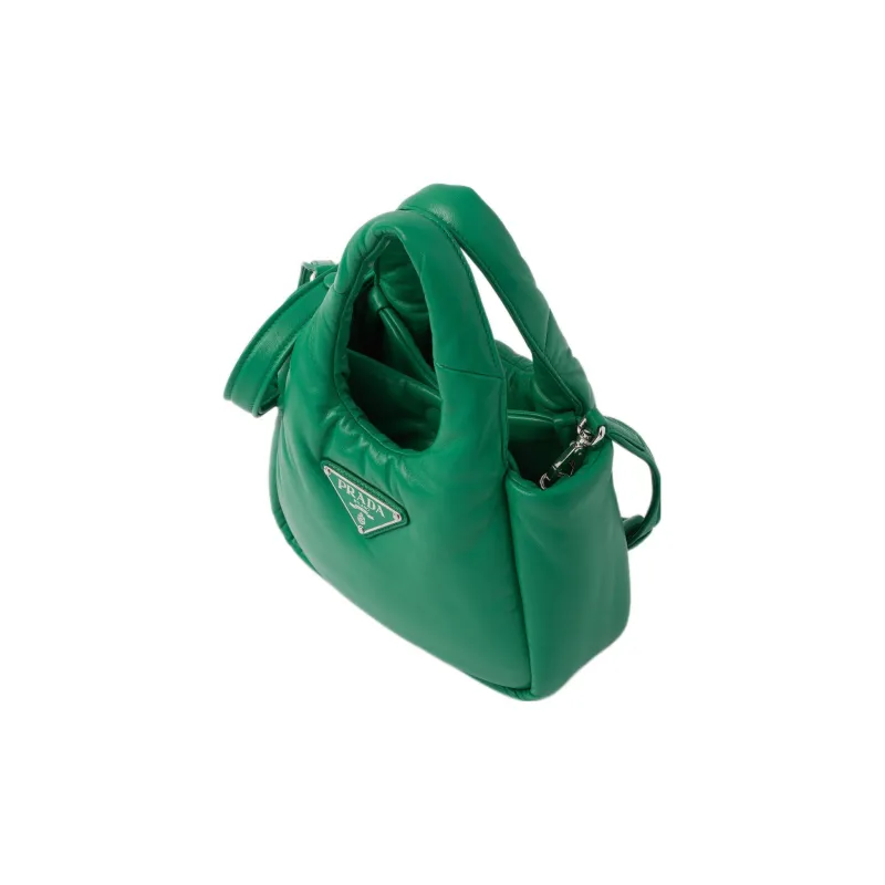 PRADA Leather Handbag Mini Women's Green-1