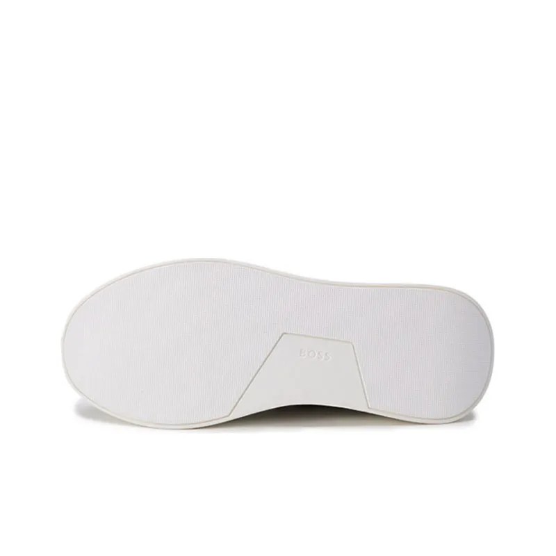 HUGO BOSS Stylish Skateboarding Shoes Men's White Light Gray-5