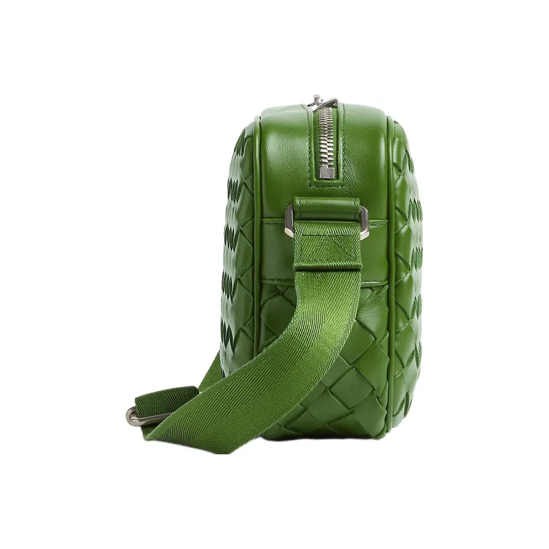 Bottega Veneta Intrecciato Leather Crossbody Avocado-1