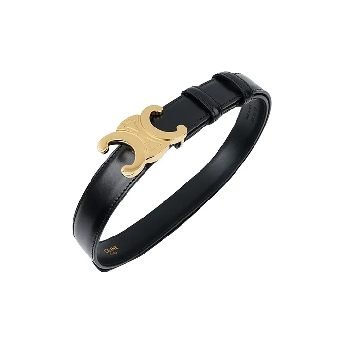 CELINE Medium Triomphe Belt In Taurillon Leather-3