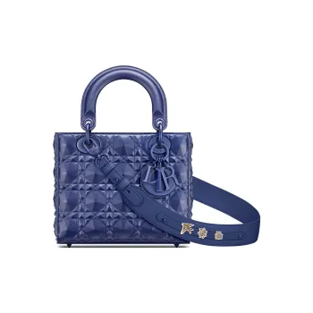 DIOR Lady DiorMy ABCDior Cow Leather Daisie Bag Shoulder Bag Crossbody Bag Handbag Small Size Women's Royal Blue