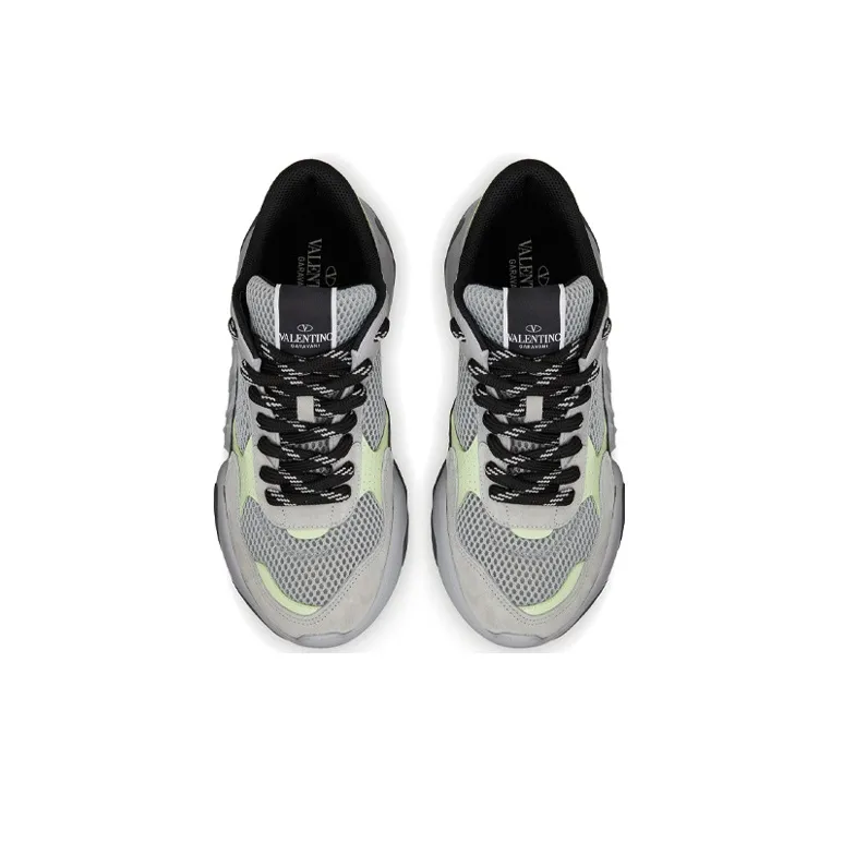 Valentino Bubbleback Slip Resistant Low Top Sports Casual Shoes Men's Gray-3