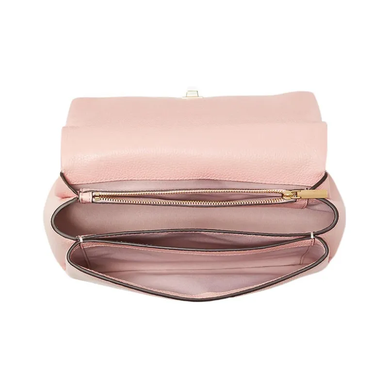 Kate Spade Carlyle Litchi Grain Leather Shoulder Bag Crossbody Bag Medium Size Women's Pink-3