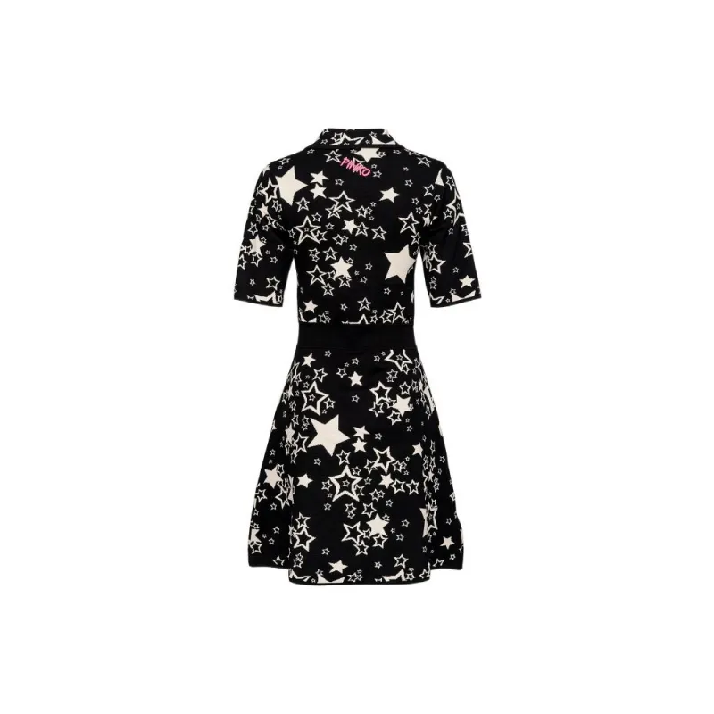 PINKO SS23 Short Sleeved Dresses Women's Black-1