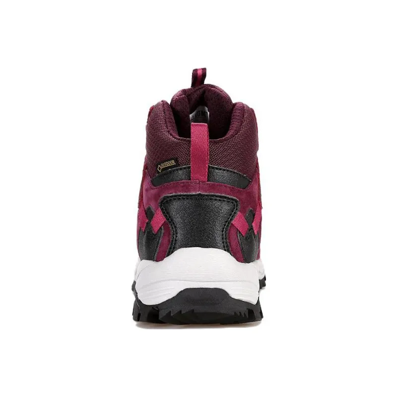 HUMTTO Non-slip Wear-resistant Shock Absorption High-Top Outdoor Shoes Women's Burgundy-3