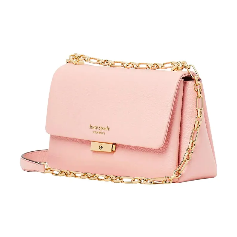 Kate Spade Carlyle Litchi Grain Leather Shoulder Bag Crossbody Bag Medium Size Women's Pink-2