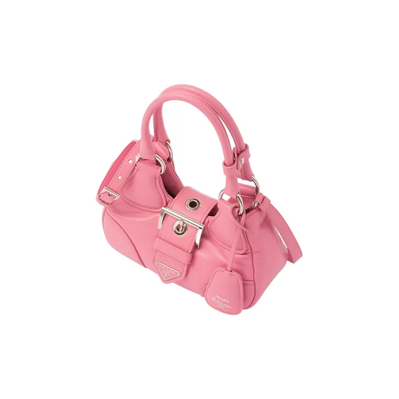 PRADA Moon Padded Nappa Leather Bag Geranium Pink-1