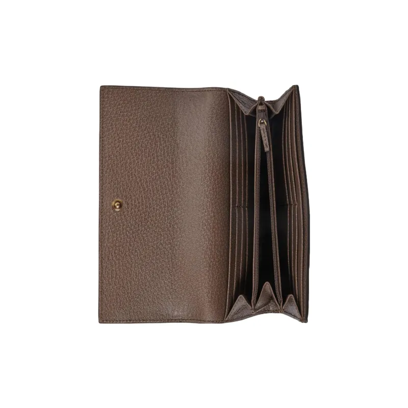 GUCCI Disney Collaboration Canvas With Leather Wallet Unisex Brown-3