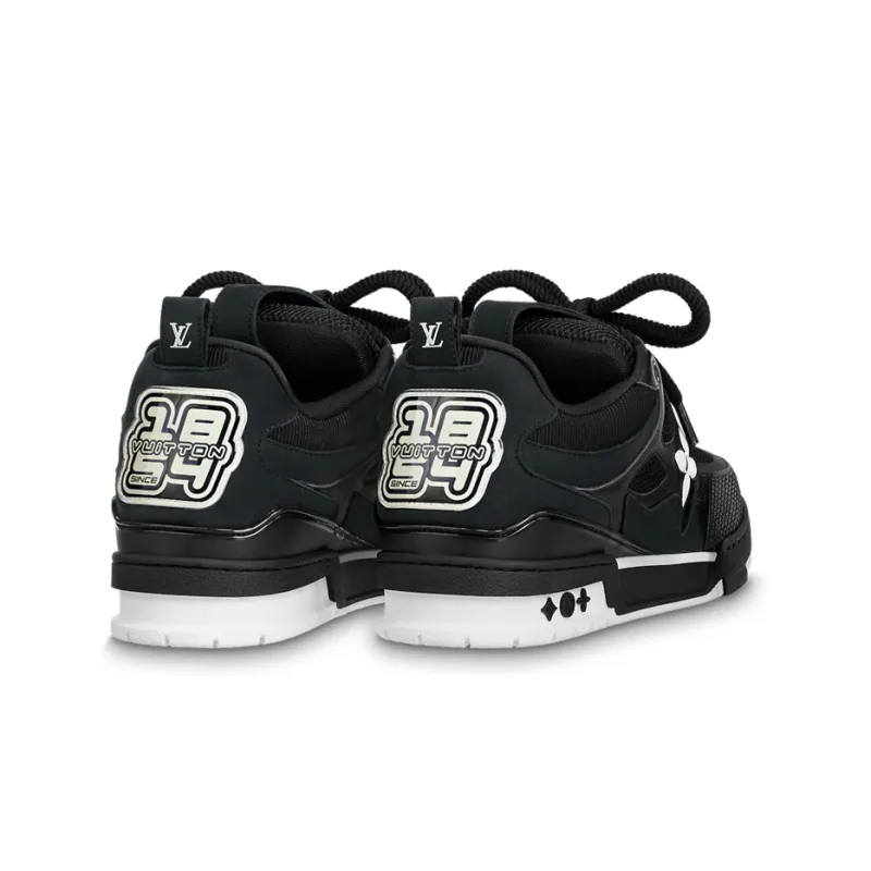 LOUIS VUITTON LV Skate Sneaker Black Black White - POIZON LOUIS VUITTON LV Skate Sneaker Black Black White - POIZON