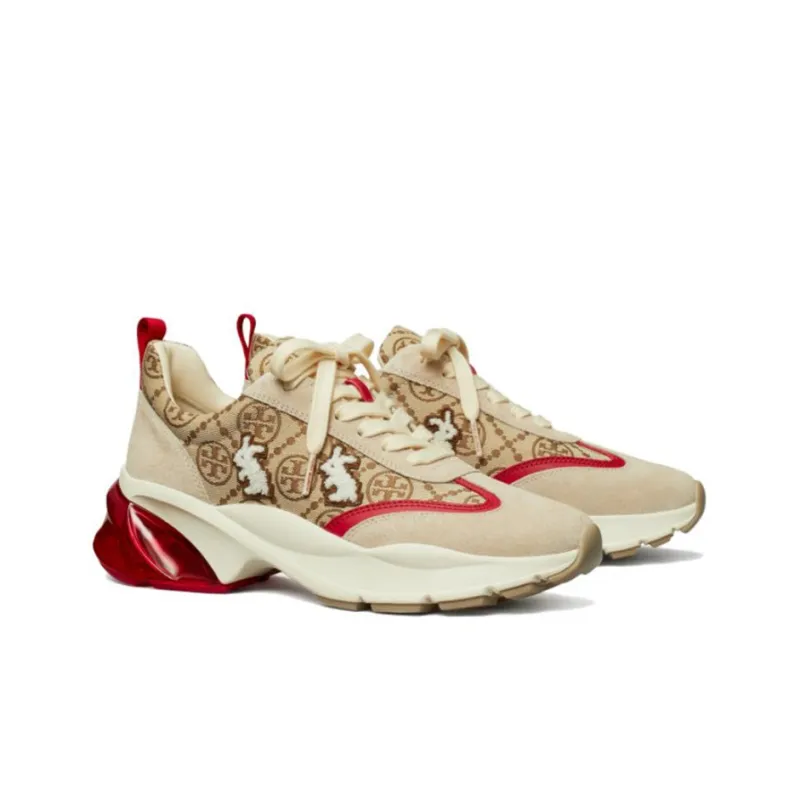 TORY BURCH Low-Top Sports Casual Shoes Women's Beige Year Of The Rabbit Limited-1