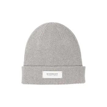 GIVENCHY Wool Beanies Men's Light Gray