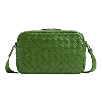 Bottega Veneta Intrecciato Leather Crossbody Avocado