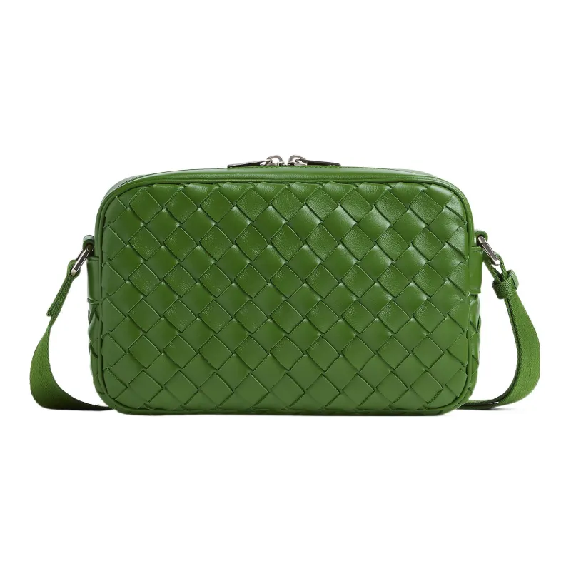 Bottega Veneta Intrecciato Leather Crossbody Avocado-0