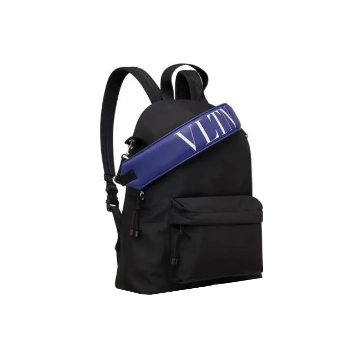 Valentino Nylon Backpack Men's Black-4
