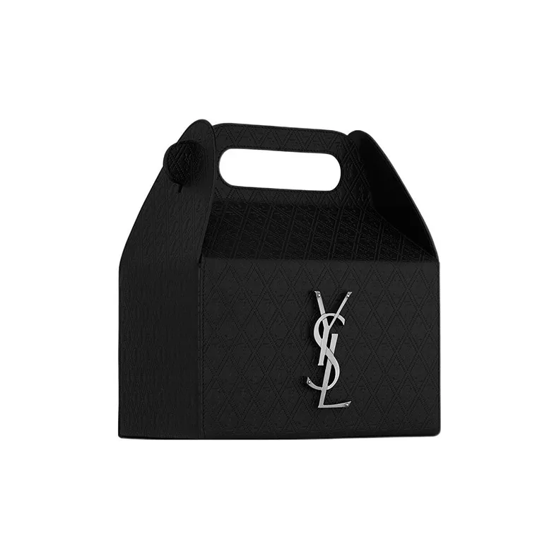 SAINT LAURENT Leather Handbag Regular Men's Black-5
