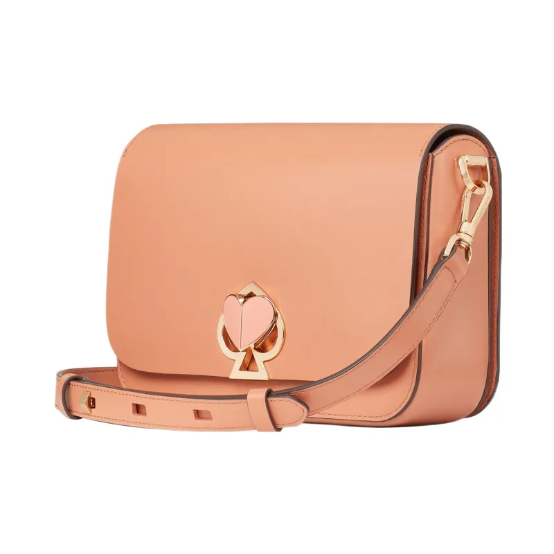 Kate Spade Nicola Cow Leather Shoulder Bag Crossbody Bag Medium Size Women's Tea Pink-1