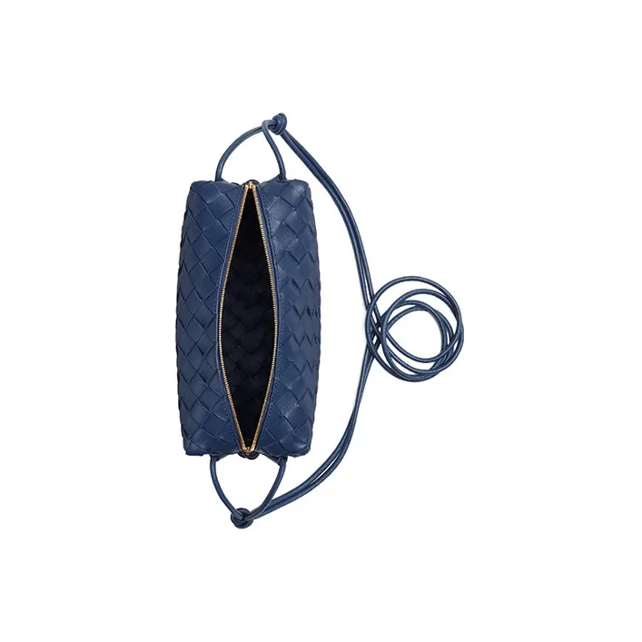 Bottega Veneta LOOP Leather Camera Bag Storage Bag Handheld Shoulder Bag, Crossbody Bag Trumpets Women's Ocean Blue-2