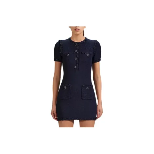 Self-portrait SS23 Short-Sleeved Dresses Women's Navy Blue