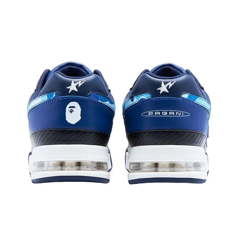 A BATHING APE X Pagani Road Sta Leather Low 'Blue'-4
