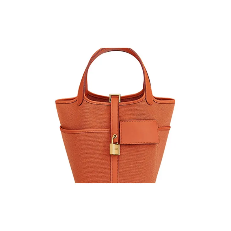 HERMES Picotin Lock 18 Pocket Bag Orange/Orange-4