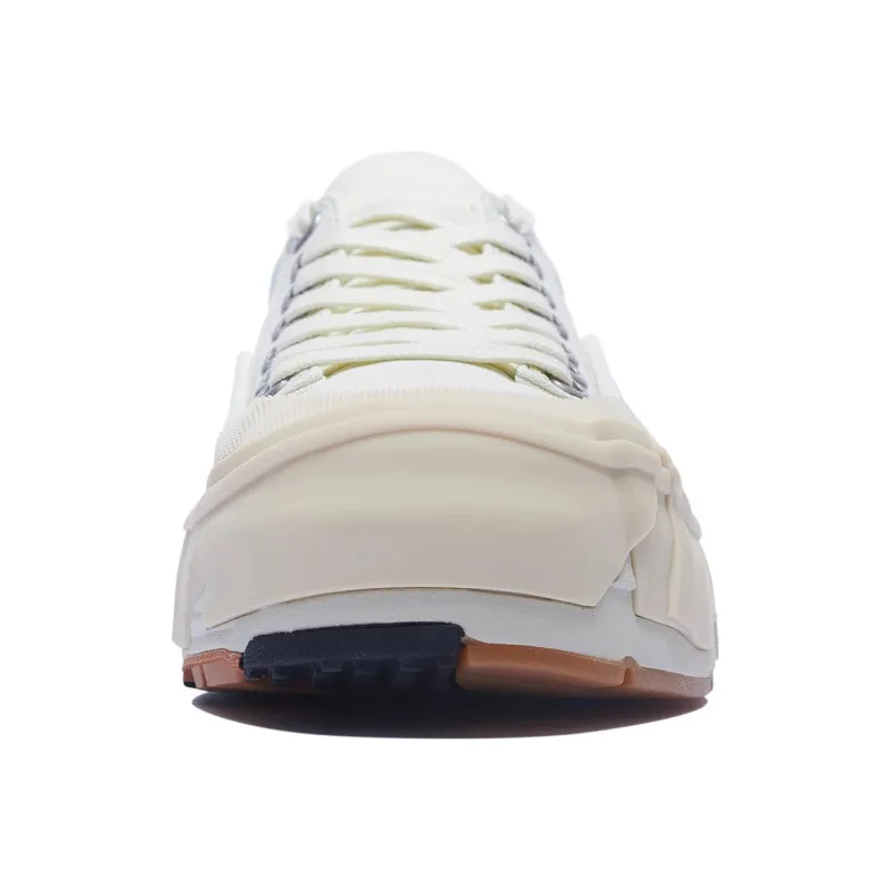 LiNing Wuji Durable Breathable Low Top Skateboard Shoes Women's Cream White-4