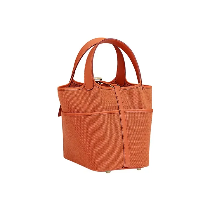 HERMES Picotin Lock 18 Pocket Bag Orange/Orange-2