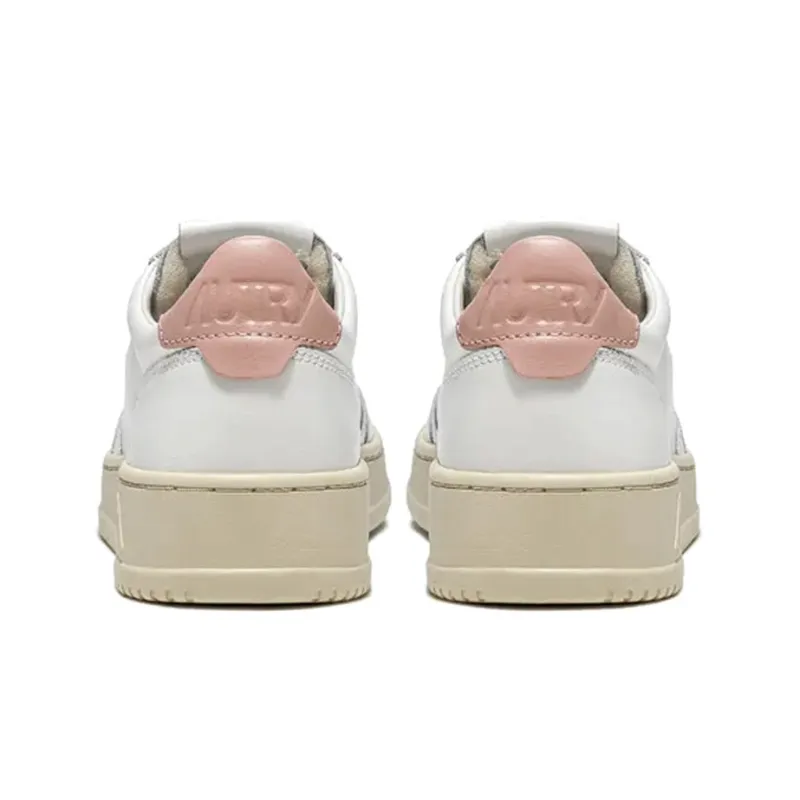 AUTRY Medalist Leather Low 'White Pink' Women's-3