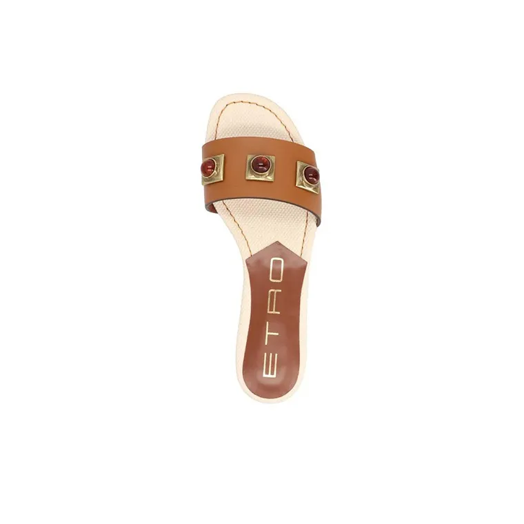 ETRO Studded Leather Slides-3