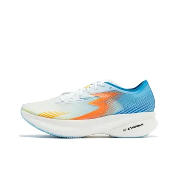 361° Flame ST Triangle Plum Cushioned Wear Resistant Breathable Low Top Running Shoes Men's White Blue