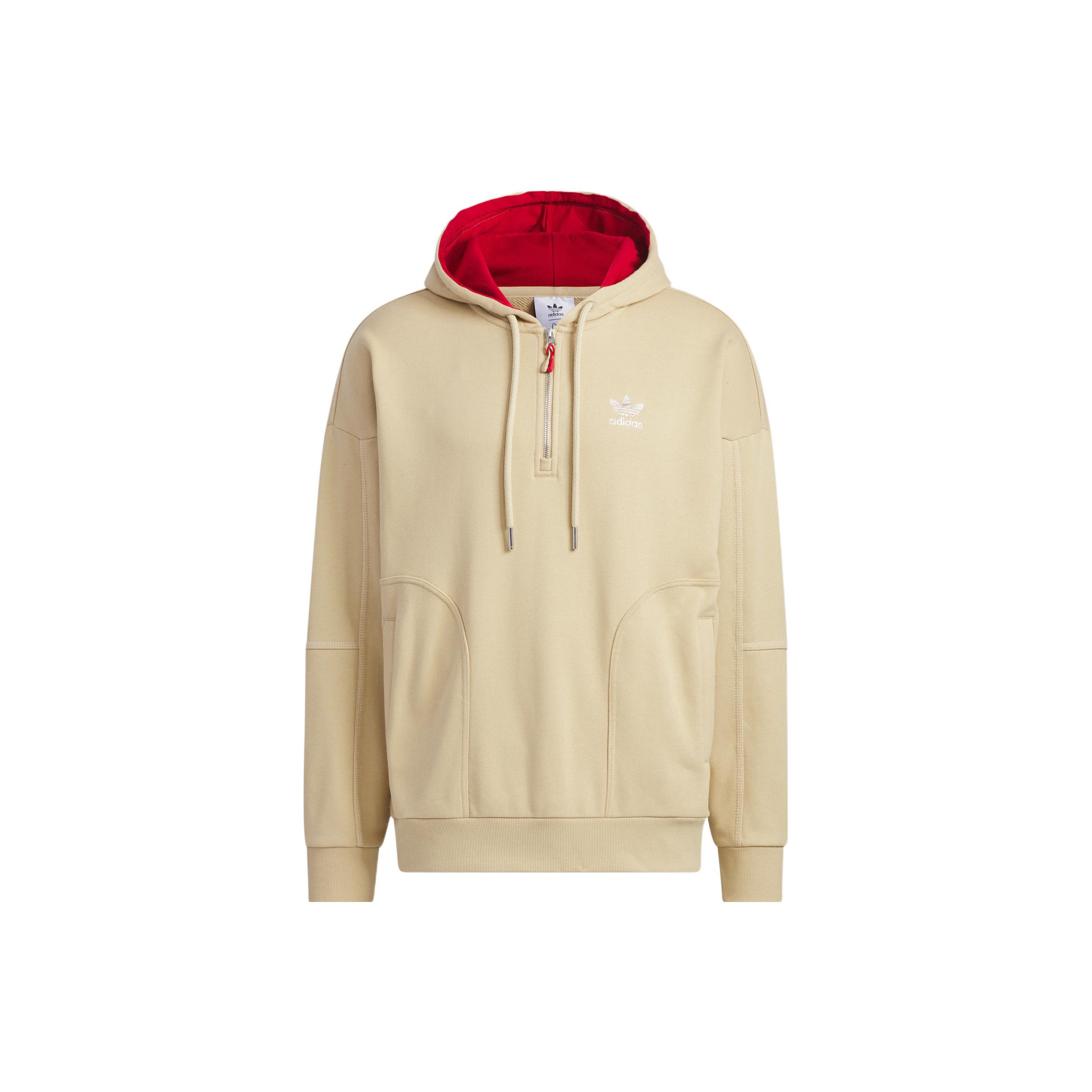 Adidas trefoil hoodie mist sun online