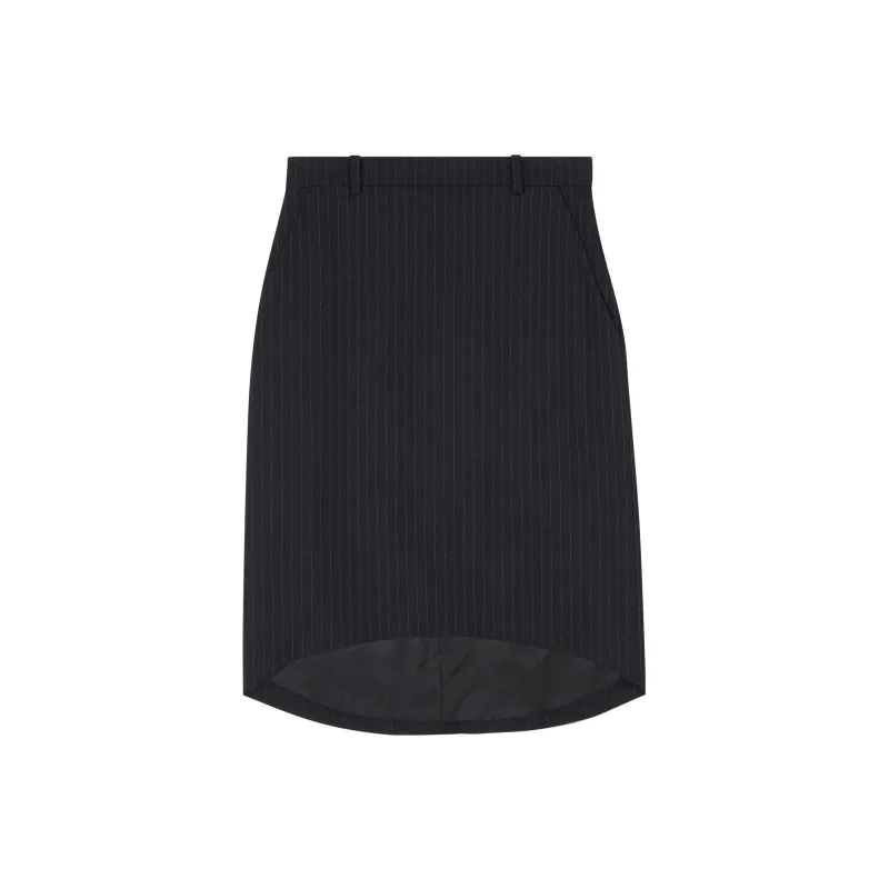 Balenciaga SS23 Casual Long Skirt Regular Fit Women's Black-1