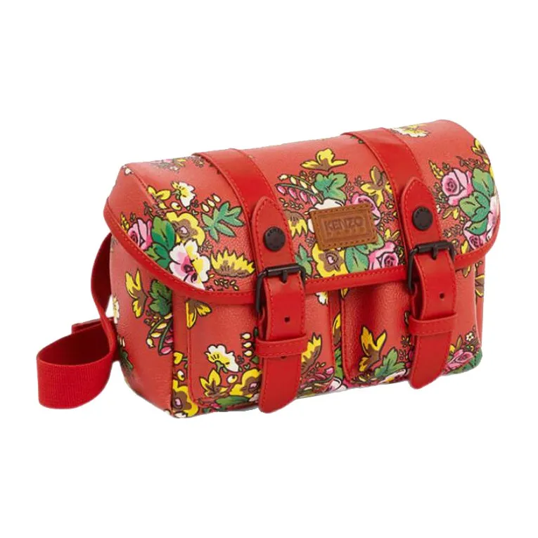 KENZO Polyurethane Hobo Bag Messenger Bag Shoulder Bag Crossbody Bag Fanny Pack Regular Men's Red-0
