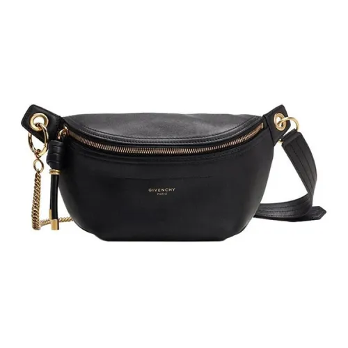 GIVENCHY Cow Leather Sling Bag Fanny Pack Shoulder Bag Crossbody Bag Unisex Black