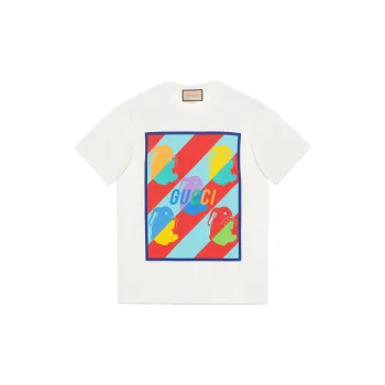 GUCCI Rabbit Logo print T shirt